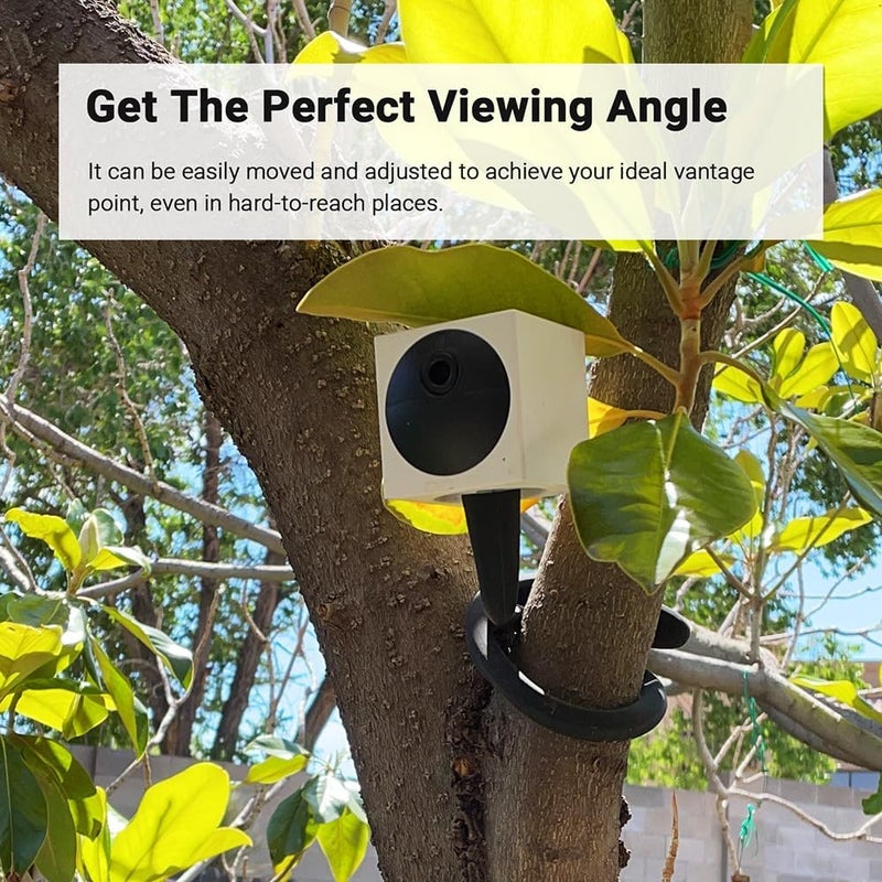 Holicfun حامل مرن قابل للتدوير لكاميرات الأمن الداخلية والخارجية، متوافق عالميًا مع Ring و Blink و Eufy و Google Nest و Wyze و Arlo و Simplisafe وكاميرات أخرى - أسود، عبوة 2 - Image 5